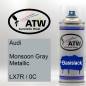 Preview: Audi, Monsoon Gray Metallic, LX7R / 0C: 400ml Sprühdose, von ATW Autoteile West.